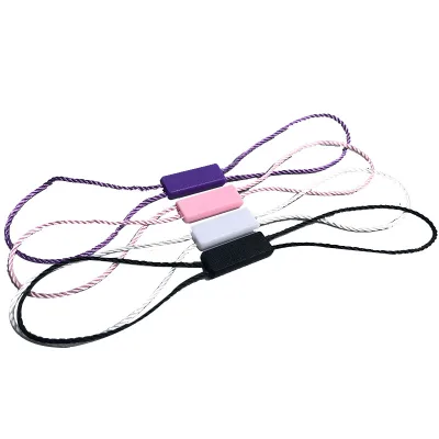 Good Quality Hang Tag Rope Polyester String Luxury Cloth Tags Seal String With Embossed logo Plastic Seal Hang Tag String