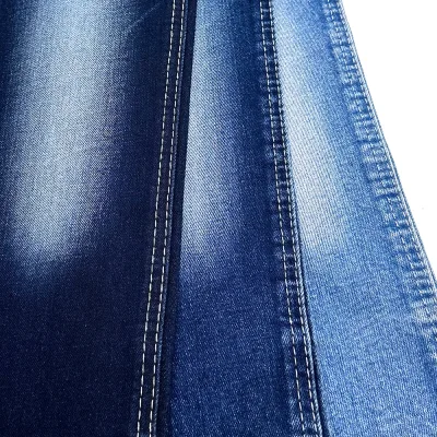 Hot Selling Young Ladies Sexy Light Denim Ripped Skinny Home Textile Fabric Yarn Dyed Twill Woven