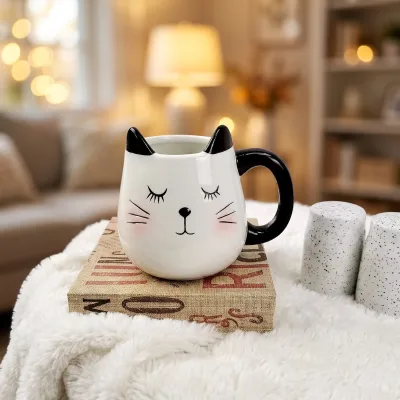 Wholesale 3D Animal Shape Ceramic Coffee Mugs with Cute Design Custom Logo Funny Novelty Mug Gift Box