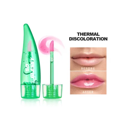 Moisturizing Transparent Plumping High-Shine Clear Temperature Color Change Lip Gloss for Women Lip Care and Dry Cracked Lips