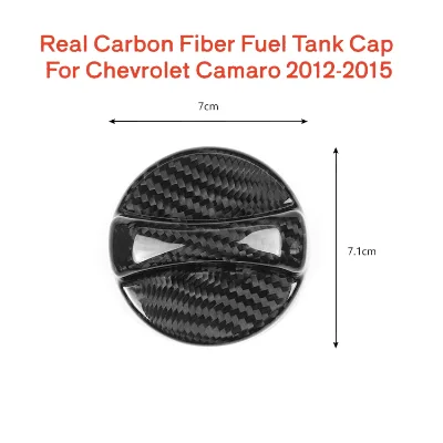 Carbon Fiber Fuel Tank Cap Overlay Cover for Chevrolet Camaro 2012 2013 2014 2015 Fuel Filler Lid Decorative Trim