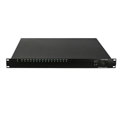 IP Audio 16 Zone Selector 2x16 Audio matrix Remote Control for IP PA System