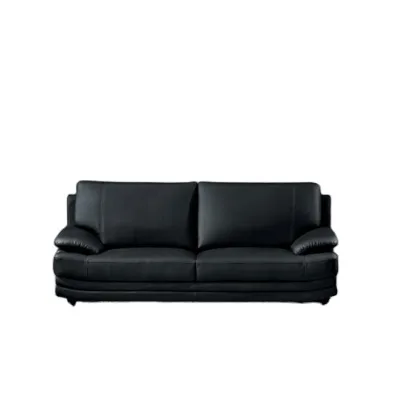 Italian Style Home Luxury Black Genuine Leather Low Price Living Room Furniture Designs Sofa Sets