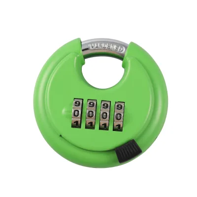 Anli High Security Zinc Alloy Heavy Duty 4 Digit Keyless Round Combination Disc Padlock for Storage Unit Container