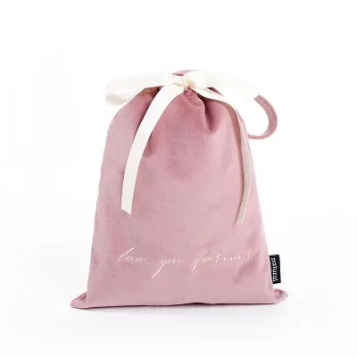 Jewelry Pouch With Drawstrings Velour Pouch Drawstring Velvet Present Bag for Candy Wedding Party