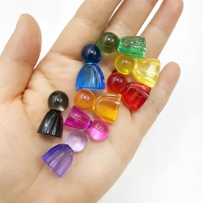 BM Snowman Plastic People Game Pieces Board Game Pawns Colorful Figures Replacement Chess Tabletop Durable Game Tokens