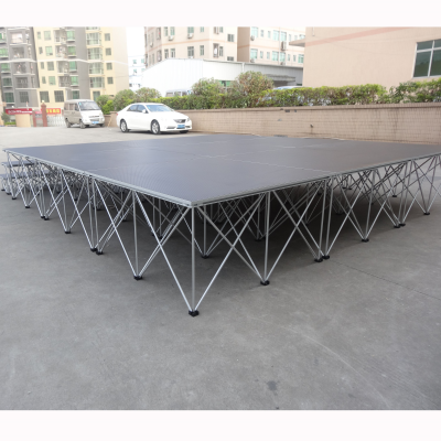 Folding mobile expandable stage club show stage