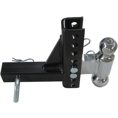 Towing Hitch Mount with Dual Ball and 2" Receiver Mount Shank Adjustable Trailer Ball Mount Kits
