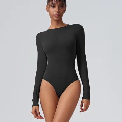 New Arrival Wholesale Woman Long Sleeve Sexy Bodysuit One Piece Mesh Jumpsuit for Woman Outfit