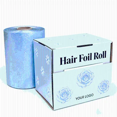 Pre-cut Aluminum Hair Foil Supplier 127x273mm Embossed Aluminum Hair Foil Manufacturer Random Design