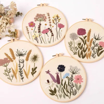 Custom Easy Embroidery Starter Kit for Beginner Adults Embroidery Skills Practice Kit Chinese Cross Stitch Kit