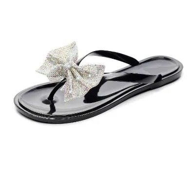 Spot for Summer New Clip Foot Bow Sandals and for Women Outdoor Use PU Upper EVA Midsole From China
