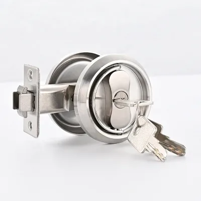 Invisible Handle-free Door Lock Household Universal Anti-theft Concealed Door Sliding Door Lock Double Hook Door Lock Lockset