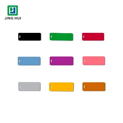 Custom Aluminum Luggage Tags Anodized Color Options & Engraved Logo Personalized Metal Nameplate for Travel Bags & Suitcases