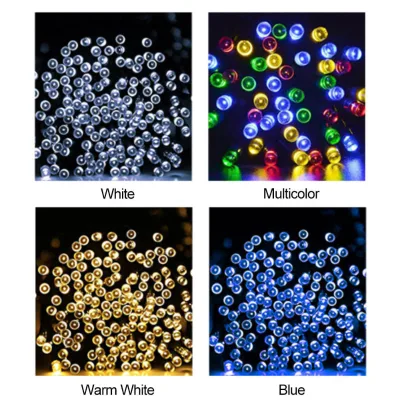 YN Solar Christmas String Lights, 8 Modes Waterproof Solar Twinkle Lights for Outside Tree Patio Party Christmas Halloween Decor