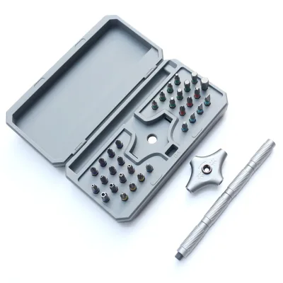 Portable 34-In-1 Multi Purpose Ratchet Screwdriver Set S2 Steel Phillips Flat Hex Allen Key for RC Model DIY Home Repair