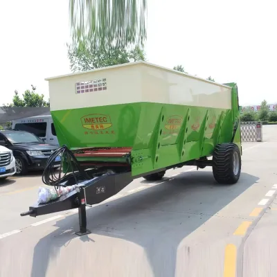 2024 Best Selling 10 Ton Tractor Mounted Manure Spreader Hydraulic Gearbox Drive System for Large Scale Farms High Productivity