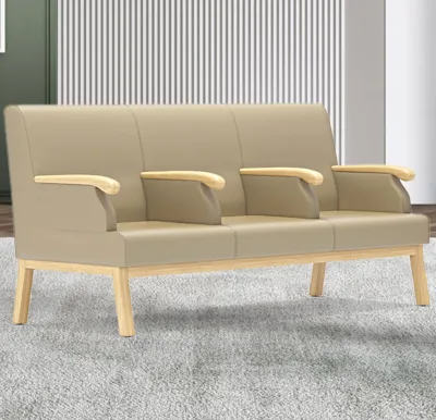 Customizable Durable Modern Medical PU Fabric Three-Seat Hospital Waiting Chair Ergonomic Design Adjustable Retractable Malls