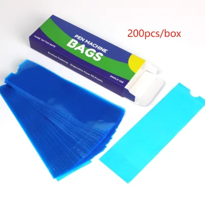 Disposable Tattoo Pen Bags with Plastic Wrap Microblading Clip Covers Derma Pen Protect Film Tattoo Machine Accessories Body Art