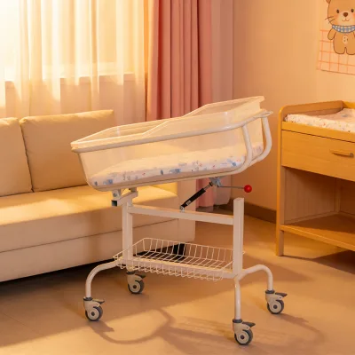 DF-Stainless Steel Infant Medical Bed Plastic Baby Hospital Bed Newborn Pediatric Crib