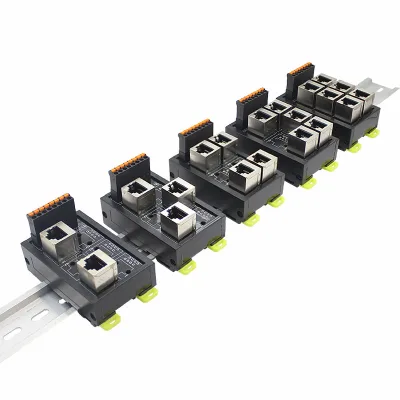 RJ45 Network Port Terminal Block Cable to 8pin 2/3/4/5/6 hole Hub Switch Serial Signal Converter RS232 RS485 RS422