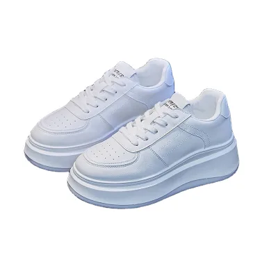 2023 Spring New Little White Shoes Women's Trendy Thick Sole Matsuke Shoes Student Breathable and Comfortable