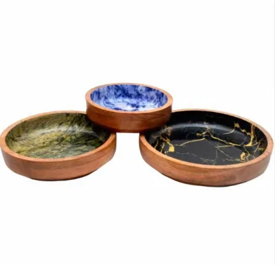 High Quality Antiqued Wooden Soup Bowl Eco-Friendly with Modern Finish Direct Factory Outlet Serving Bowl