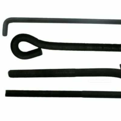 Steel Anchor Bolt DIN Standard Class 4.8 & 6.8 for Foundation Construction Plain Finish UNC Thread