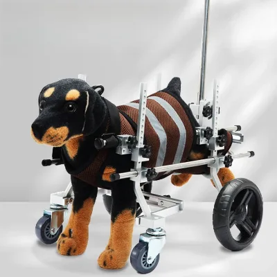 Alloy Aluminum Pet Dog Walking Assistance Car for Elderly and Disabled Dogs Outdoor Use Metal Construction