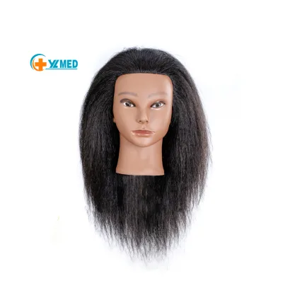 Hair Mannequin Training Head With Human Hair Cosmetology Doll Head Manikin Practice Head Hairdresser Model