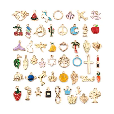 Hot Sale Gold Drop Oil PendantsDiy Handcrafted Accessories,Use for Earrings, Bracelets, Necklaces and Alloy Pendants