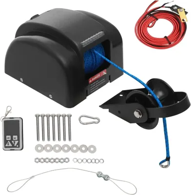 12V Electric Anchor Winch AC 45 Model Action Union for Freshwater Automatic Anchor Release 21kg Anchor Weight Yacht & Ship Use