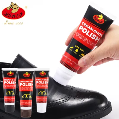 Custom Logo 70g Black Leather Cream Brown Shoe Care Paste Sponge Applicator Tip Head Neutral Shoe Polish