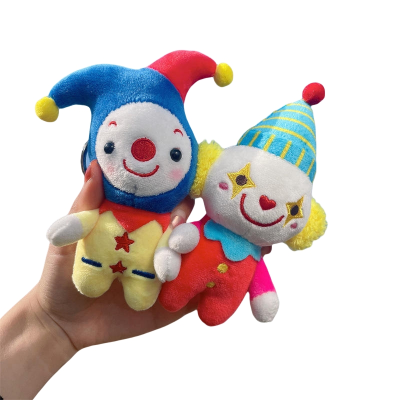 Wholesale Creativity Cartoon Circus Clown Plush Doll Keychain Bag Pendant Clown Joker Plush Keychains Toys Stuffed Animal Toys
