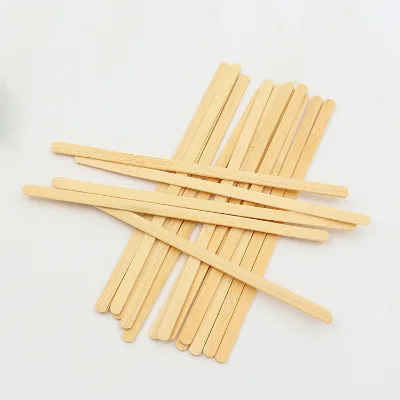 Compostable Bamboo Coffee Stirrers Disposable 140/190mm Drinks Sugar Milk Tea Mixing Tools Sticks