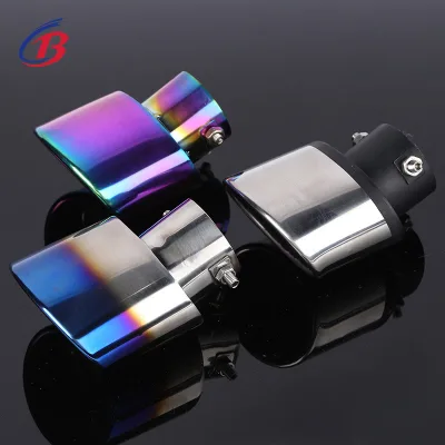 Factory Export Carbon Fiber Automobile Muffler Pipe Black Exhaust Tip for Decoration Muffler Pipes