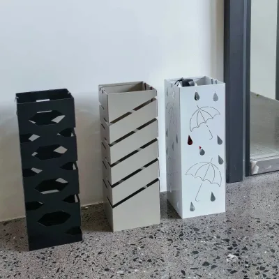 High Quality Customized Color Modern Metal Handicraft Iron Umbrella Stand Holder with Powder Coated Finish for Home Decor
