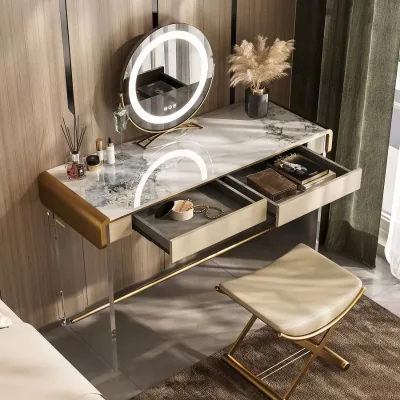 2024 Light Luxury Princess Dresser Pictures Unique White Dresser Used Bedroom Cabinet and Dresser Dressing Table for Makeup