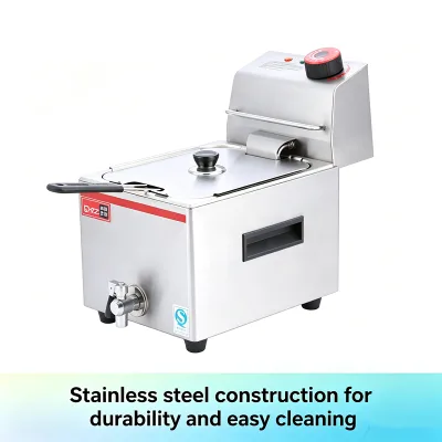 Prince Electric Fryer Machine Stainless Steel 220V 1 Year Warranty Easy to Operate Fast Food French Fryer Long Service Life