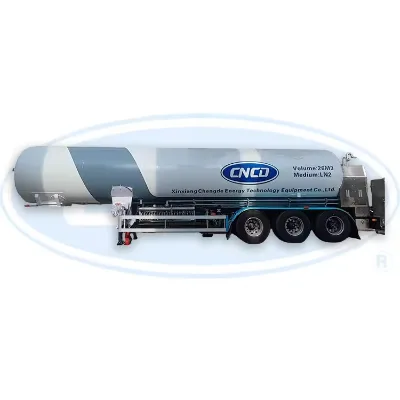 Cryogenic Semi Trailer for Liquid Oxygen Argon Nitrogen Transport High Vacuum Multilayer Insulation Double Wall Tanker Vehicle