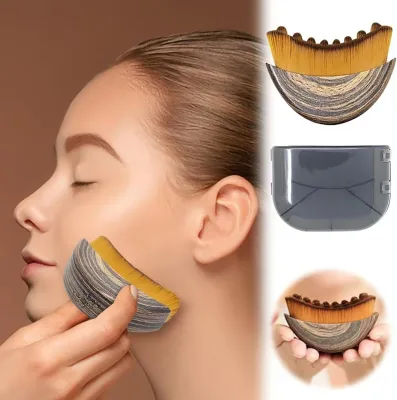 Lymphatic Contour Brush Nylon Makeup Facial Massage Body Brush for Face and Body Care