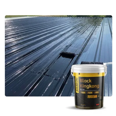 GX-101 CE Certified Self-Healing High Elastic Fluorocarbon Waterproof Coating for Metal Roof Leak Repair Black King Warehouse