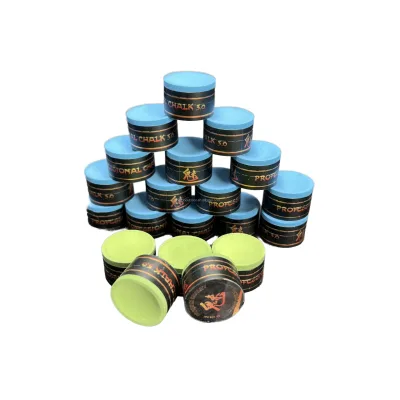 HHB High-End Premium Quality Professional Pool Cue Chalk Blue Green Color Combo Set Included Universal Use for Sports Training
