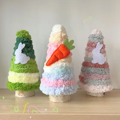 Hot Selling Beautiful Easter Theme Decoration Supplies Ornaments Easter Felt Hanging Ornaments for Home Decorations