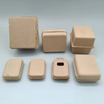 Unique Shape Custom Molded Pulp Gift Box Biodegradable Gift Packaging Wood Pulp Boxes for Dispensary CBD Packaging
