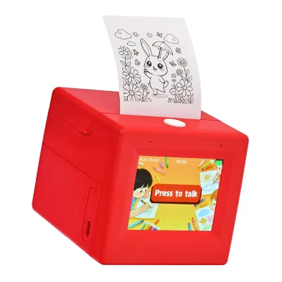 AI Voice Sticker Maker for Kids Inkless Thermal Printer Portable Sticker Printer Box for Birthday Toy Gifts for Children