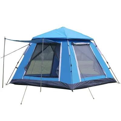Factory Wholesale Outdoor Mountain Camping Double Tent Spring-Type Automatic Speed Open 4-5 People Waterproof Portable Single