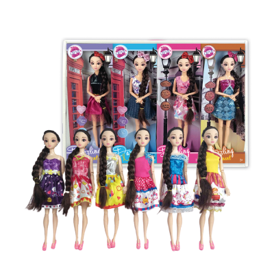 Movable Joint 11 Inch Beautiful Dress Solid Fashion Toy Doll for Kids