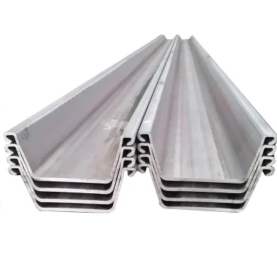 U Type Hot Rolled Carbon Steel Sheet Pile UZ Sheet Pile 5 Ton MOQ Building Construction