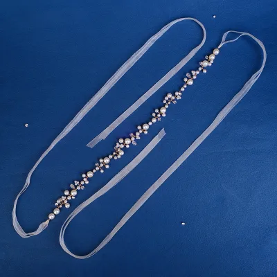 Bridal Wedding Dress Belt Accessories Simple Handmade Pearl Waist Chain European and American Body Chains